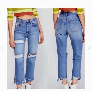 Free People Lita Slim-Leg Jeans Yosemite Blue Size 27